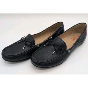 Marc Joseph New York Diana St Flat Slip-On Moc toe Faux Lace Loafers Leather 12